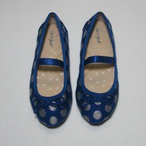 Cat & Jack Navy Silver Polka Dot Baby Ballet Flats